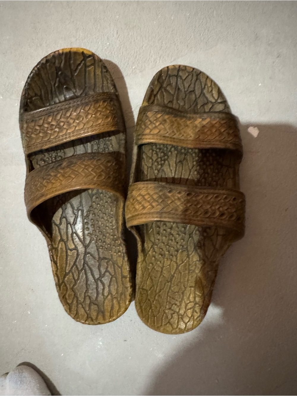 Palladium Tan and Dark Brown Textured Sole Sandal